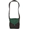 HEMAD Borsa a tracolla da donna in feltro di lana medievale bicolore - Nero-Verde