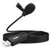 MillSO Mini microfono USB per PC, microfono lavalier USB a condensatore omnidirezionale con cavo da 2 m per PC, laptop, podcast, interviste, Skype, canto in rete e registrazione