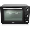 Princess DeLuxe Forno a Convezione 45 l, 1800 V, 3 lati con Rivestimento 90-230 C, Pannello Frontale in Vetro, Nero/Argento