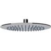 ERCOS Soffione Doccia Tondo Diametro 250 MM, Soffione Doccia Effetto Pioggia Con Snodo Orientabili, Installazione Interna ed Esterna, Soffione Doccia A Muro In Acciaio Inox