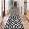 SHACOS Tappeto Lungo per Corridoio Nero 60x240 cm Passatoia Ingresso Antiscivolo Runner Cucina Assorbente Lavabile Entrata per Ingresso, Cucina, Lavanderia