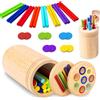 AMFUN Giocattoli Bambini 1 2 3 Anni Giocattoli Educativi Montessori in Legno 1-3 anni, Giocattolo Sensoriale in Legno per Classificare Forme e Colori, per Apprendimento Educativo, Regali