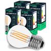 V-TAC 4x Lampadine LED Filamento G45 - E27-4W (Equivalenti a 35W) - 400 Lumen - Piccola Lampadina con Massima Efficienza e Risparmio Energetico - Luce Bianca Calda 3000K
