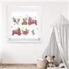 Blindecor Digitale | Tenda avvolgibile traslucida stampata | famiglia dei bambini | modello F-trattore rosso | 150 x 180 cm (larghezza per altezza) Dimensioni del tessuto 146 x 175 cm | Tende per