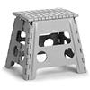 Zeller 13034 Premium - Sgabello pieghevole, in plastica, grigio, certificato TÜV, portata fino a 150 kg, ca. 37 x 30 x 32 cm