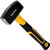 BLOSTM Mazzetta Muratore con Manico in Fibra di Vetro - 1100g Martello Muratore con Impugnatura Ergonomica Antiscivolo - 2.5lb / 1.1kg