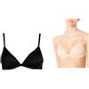 Generico Reggiseno Triangolo Imbottito Avocado SENZA FERRETTO in microfibra con coppe preformate senza cuciture . SPALLINE DOPPIE REGOLABILI 2 PEZZI (IT, Testo, L, Regular, Regular, Petite, NERO NATURE)