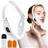 Aolawco Massaggiatore elettrico V-Face Shaping, EMS Facelifting dispositivo bianco con 6 modalità 18 livelli di intensità, doppio mento con telecomando, massaggiatore viso per linea sottile della