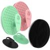 BEAUTAIL - Set di 5 spugne esfolianti in silicone per corpo e viso, per donne e uomini, per pelli sensibili, più igieniche delle tradizionali luffe, lunga durata, nero+rosa+verde