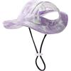 SAVOSWEET Cappello da Sole Estivo per Cani Elegante, Cappello Sportivo per Gatti Protezione Solare, Berretto da Baseball Regolabile, Visiera Estiva per Cani di Piccola Taglia, Cuccioli (L-Viola)