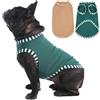 Katzinst Confezione da 2 Magliette per Cani, Felpa Verde Kaki, Maglietta Elastica per Cani di Taglia Media, Magliette Basic per l'Estate, Magliette Traspiranti, Senza Maniche a Righe, Beagle Bulldog