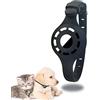 LuckyOpt Airtag Accessori per collare di gatto, custodia protettiva in silicone anti-smarrimento, localizzazione GPS, accessori per gatti e cani (nero)