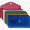ACROPAQ Carpetta Porta Documenti - Organizza i Tuoi Documenti con 10 x Cartella Porta Documenti DL - Chiusura Sicura in Chiusura a strappo - Colori Assortiti