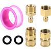 Gosknor 4pz Adattatori per Idropulitrice da M22-15mm a 0,64cm, Kit di Adattatori Idropulitrici a Sgancio Rapido e Attacco Rapido per Idropulitrici Pompa Flessibile da 5000 PSI