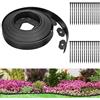 SARSTRY Bordura per Aiuola, Bordi da Giardino Flessibile in Plastica 10m x 5cm(LxH) [30 Ancoraggi a Terra] Recinzione Prato Bordo Giardino Bordi Aiuole (10m x 5cm)