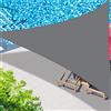 LATRAT Tenda ombreggiante, telo ombreggiante impermeabile, telo ombreggiante traspirante 95% protezione raggi UV per giardino, terrazza, esterno, grigio, triangolo, 3 x 3 x 3 m
