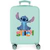 Disney Aloha Stitch - Valigia da cabina blu, 38 x 55 x 20 cm, rigida 2,5 kg, chiusura a combinazione laterale ABS 2,5 kg, 35 l, bagaglio a mano, blu, Taglia unica, Valigia cabina
