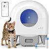 GESEILAY Lettiera autopulente per gatti, 100 l, autopulente, controllo app, grande capacità, allarme sicuro, XXL, per gatti di grandi dimensioni, self cleaning Cat Litter Box