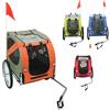 HUOLE Bici per Cani 2 in 1 con 2 Ingressi e Tasche Portaoggetti - Rimorchio da Bici e Passeggino per Cani, Carrello Bici,600D Oxford Canvas, Carico Massimo: 40 kg (137 * 73 * 90 cm (Orange))