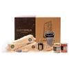 GUSTOEMILIA Cesta Gourmet con Formaggio, Miele e Aceto Balsamico - Parmigiano Reggiano (3 x 1 kg), Miele (2 x 250 g) e Aceto Balsamico