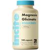 Incite Nutrition Integratore al Magnesio Bisglicinato - 500 mg - Qualità Premium - 100 Capsule Naturali e Vegane (Fornitura per 3 Mesi) ad Alta Concentrazione con la Massima Biodisponibilità