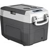 Melchioni Family | Frigo portatile con doppio scomparto - temperatura da +10°C a -18°C, LED, display, maniglie retraibili, 12/24V auto, adattatore 220V opzionale