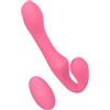EIS, vibratore, vibratore Rabbit in silicone con telecomando, 20 cm, impermeabile (IPX6), ricaricabile, 20 programmi di vibrazione, materiale delicato sulla pelle