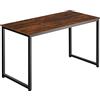 TecTake® Scrivania Moderna, Scrivania Regolabile In Altezza, Design Industriale, in Legno, Struttura In Acciaio, Tavolo da Studio o da Ufficio - 140x59x76,5 cm, Industriale Scuro