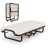 LIFEZEAL Brandina Pieghevole con Materasso in Memory Foam, 200x80x40cm, Letto Singolo a Scomparsa con 4 Ruote, Telaio in Acciaio, 15 Doghe in Legno, Peso Max 120kg, Salvaspazio, per Casa, Ufficio