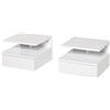 HOMCOM Set da 2 Comodini Sospesi per Camera da Letto, 2 Comodini per Camera da Letto, Moderni e di Design, con Cassetto e Mensola Superiore in Legno, 35x32x22.5cm, Bianco