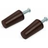 IdeaGenesis - 12 Fermi per Tapparelle Avvolgibili Marrone 40mm in PVC Recambio Universale per Arresto Serranda Tappo Viti Rondelle Incluse per Finestre Resistenza Antiinceppamento (12, Marrone 40mm)