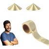 Gosknor 100pz Coni di Protezione per Gli Occhi, Adesivi Monouso per Occhiali da Lettino Abbronzante Copriocchiali Abbronzatura Senza Linee Accessori Estivi Lettini Abbronzanti (Oro)