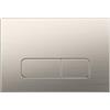 Wunderbad Placca di Scarico Universale - Compatibile con Geberit Duofix Sigma/Delta/Basic - Doppio Pulsante - Disponibile in 4 Colori (Nickel spazzolato)