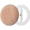Steinberg14 Diffusore in Legno per Sauna - 100mm Griglia di Ventilazione in Legno - Valvola a Disco Regolata - Copertura per Condotto Rotondo - Valvola di alimentazione e scarico dell'aria