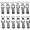 BluVast Fermaglio a Molla, Chiusura a Leva, 12 Pcs Chiusura a Molla in Acciaio Inossidabile Blocco Fermaglio a Molla di Metallo Scatola Cassettiera Cassetta degli Attrezzi Cassaforte Armadio