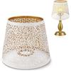 Tissting Paralumi Lampade E27 E26, Paralume Lampada in Ferro Decorativo 10 x 16 x 14 cm Paralume Lampada da Tavolo Scava, Paraluma Coprilampada Tronco Cono