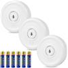Fuers Rilevatore Perdite Acqua 3 Pezzi Sensore Acqua con Batteria 100dB Sensore Perdita Acqua Kit per Sistema di Allarme e Domotica Casa Intelligente, Rilevatore Acqua per Cucina Bagno lavanderie (No WiFi)