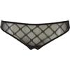 Emporio Armani ALL Over Mesh Monogram Brasilian Underwear, Nero, M Women's