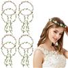 BDHYYM 8 Pz Cerchietto con Fiori,Corona di Fiori Flower Headband,Corona di Fiori per Capelli,Fascia per Corona di Fiori,Rosa Fiori Corona Fascia Capelli,Corona di Fiori Bianchi,per Donna Ragazza Sposa