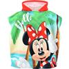 Disney Minnie Mouse Asciugamano con Cappuccio per Ragazze, Telo da Spiaggia, Asciugamano da Bagno Poncho per Bambine, Telo da Piscina per Bambini