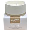 Essentia NATURE ESSENTIA CitroBella, Candela profumata alla Citronella, Cera di Soia Vegetale, Vaso Ceramica, Olio Essenziale Bio di Citronella di Java, Stoppino Cotone, Antizanzare, Durata 60 h (Sabbia, 265 g)