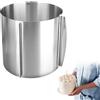 SXCCNW Anello per torta regolabile, altezza 15 cm, in acciaio inox, regolabile, 16 - 30 cm, forma stabile, con scala, anello rotondo regolabile per la preparazione di torte e torte, argento