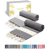 SOLTAKO Telo Mare - Fouta XXL - Asciugamano da spiaggia anti-sabbia - Telo da bagno per Hammam, Sauna, Yoga, Picnic - Fouta Beach 100x200 cm - Lenzuolo 2 Persone