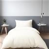 LivinEase Copripiumino per letto da 90 cm, microfibra, set da 140 x 200 cm e 1 federa per cuscino da 65 x 65 cm, grigio