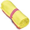 EASY HOME Telo Mare Microfibra, Asciugamano Palestra Fitness Microfibra, 90x170 cm, Compatto, Leggero e Salvaspazio, Con Elastico per Richiuderlo, Adatto al Mare, In Palestra, In Viaggio (Giallo)