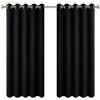 PONY DANCE Tende Corte per Finestre Piccole 2 Pezzi L 167 x A 137 cm Tenda Nera Oscurante ad Anelli per Cameretta Bambini Moderne Curtains Termica Isolante Freddo e Caldo