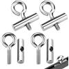KGGZKG 4 Pezzi Accessori per Camper 8-10mm Acciaio Inossidabile Argento Ganci per Tende da Campeggio Ganci per Tendalino Camper Roulotte Barche