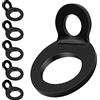 Biqiure 6PCS O Anello di Ancoraggio,Anelli di Fissaggio Inox, Multiuso Pesante Legare Anelli di Fissaggio per Sicurezza dei Carichi in Auto Camion Barche e Rimorchi Anello di Fissaggio(Nero)