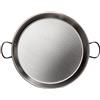 Vaello La Valenciana La Valenciana - Padella Professionale per Paella, Extra-Spessa, Finitura Lucida, Nero, 34 cm