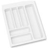 inferramenta Organizzatore di Posate per Cassetto - Vaschetta Portaposate in Plastica Bianca - Moduli Regolabili per Cucina (Modulo 45cm)